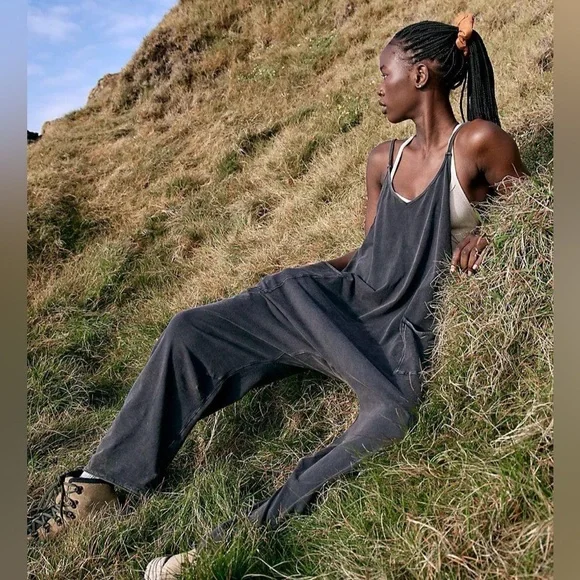 free people hot shot onsie jumpsuit gray - Picture 2 of 3